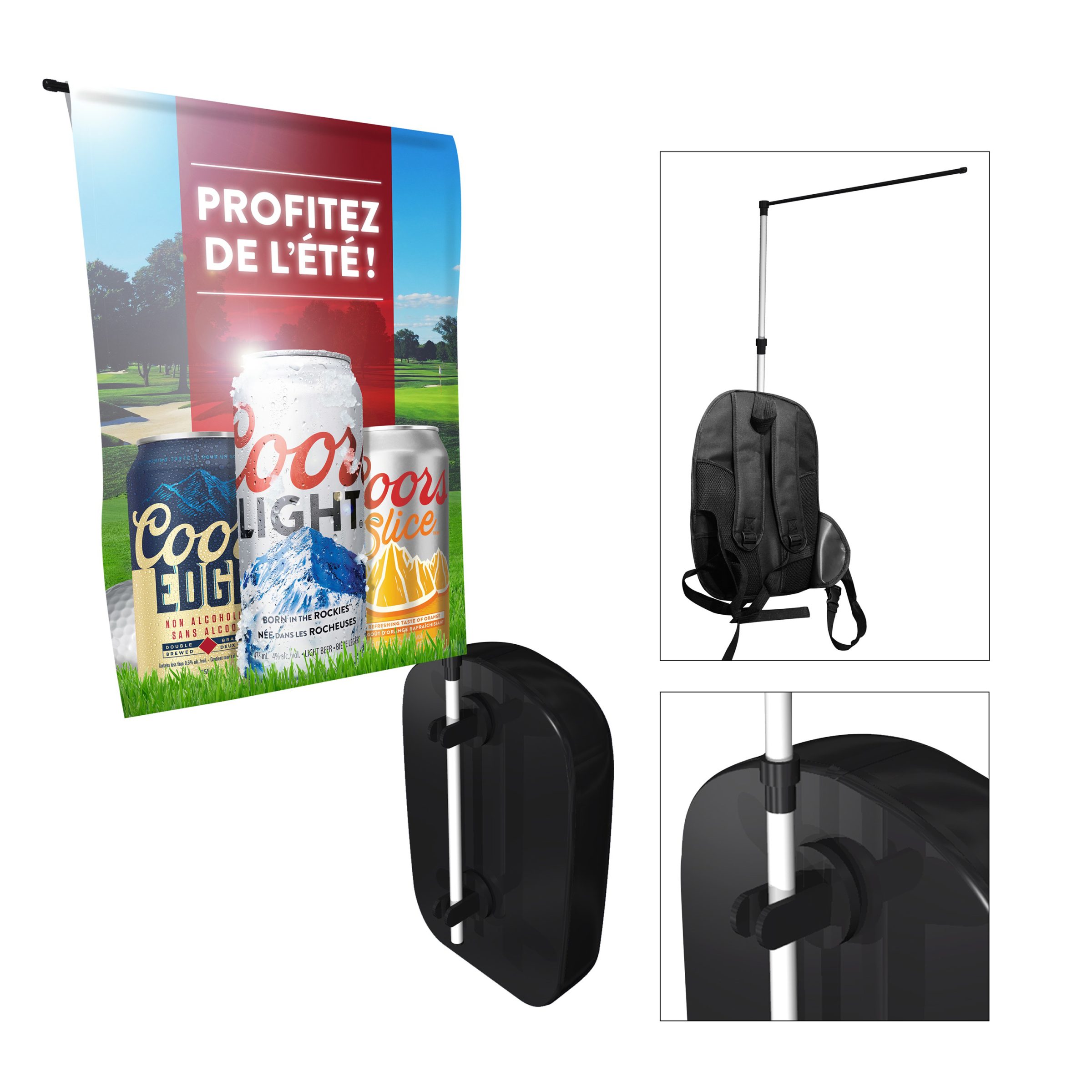 Backpack with Flag